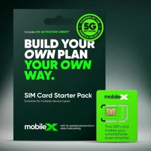 Mobile X $50 Unlimited Preloaded Sim Card - Picture 1 of 5