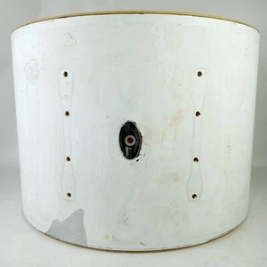 Slingerland 14x20" Vintage 80er 5Lagig Chrom-Holz COW Weiß Lack Bass Drum Schale - Picture 1 of 9
