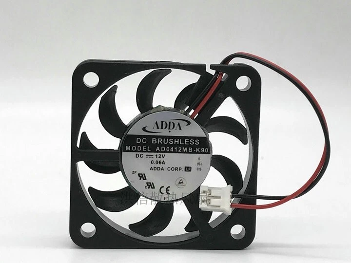 ADDA 4007 AD0412MB-K90 DC12V 0.06A 4CM 40mm mute ultra thin fan 2pin - Image 1 of 3