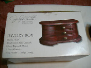 JACLYN SMITH COLLECTION JEWELRY BOX CHERRY FINISH