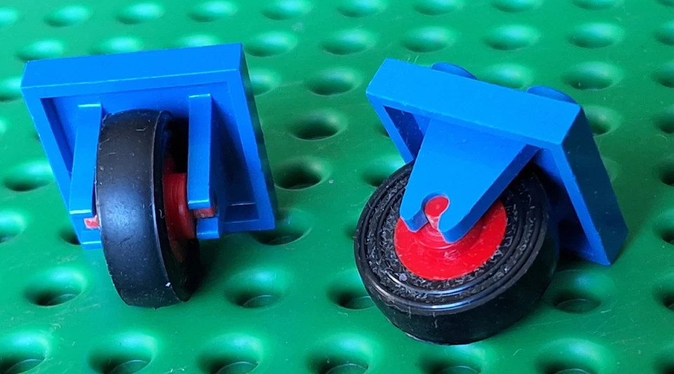 Lego 2 x Rad Räder 8c01 3464c01 schwarz Halter Achse 2x2 blau Zubehör 1601 1546 - Bild 1 von 1