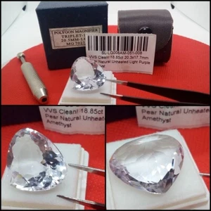 Enorme Amatista púrpura clara limpia VVS 18.85 Cts - Imagen 1 de 11