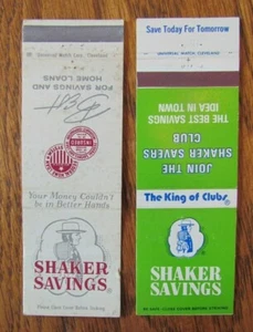 SHAKER MATCHBOOK MATCHCOVERS: SHAKER AHORROS (CLEVELAND, OHIO) -E17 - Imagen 1 de 1