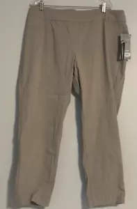 Slim-Station By Multiples Women’s Ankle Pant Size 20W Khaki - Picture 1 of 7