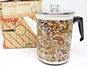 RARO Percolador Vintage Prestige Provincial Esmalte de Cachemira No.6612 8.75" NUEVO DE LOTE ANTIGUO PH - Imagen 1 de 18