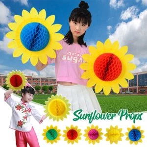 Kids Handflip Sunflower Dance Props and Decorative Monomer for Sports Meeting - Picture 1 of 17