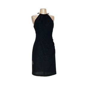 Eliza J Black Metallic Shift Dress - Women's Size 4 - Picture 1 of 4