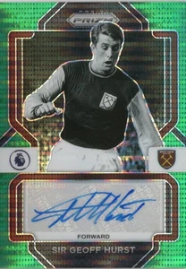 2022-23 Panini Prizm EPL Signatures Prizms Green Pulsar #S-SGH Sir Geoff Hurst - Picture 1 of 2