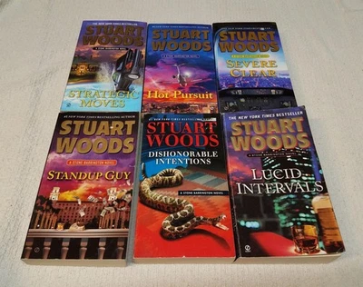 Lot of 6 crime thriller books by Stuart Woods  Series:  A Stone Barrington Foto 1 de 4