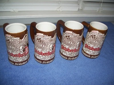 Lote de 4 tazas de cerveza Hamms October Fest 1973 vintage de Ceramarte Foto 1 de 4