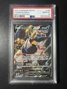 2021 Pokemon SWSH FA Empoleon v Battle Style Rapid Strike #146/163 PSA 10 - Picture 1 of 2