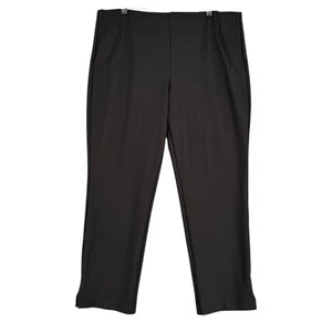 Pantalones al tobillo Chico's Juliet negros de pierna recta para mujer talla 16 (3) - Imagen 1 de 8