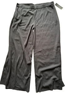 Misook Black Wide Leg High Rise Knit Pull-on Pants size 3X Bin-K - Picture 1 of 5