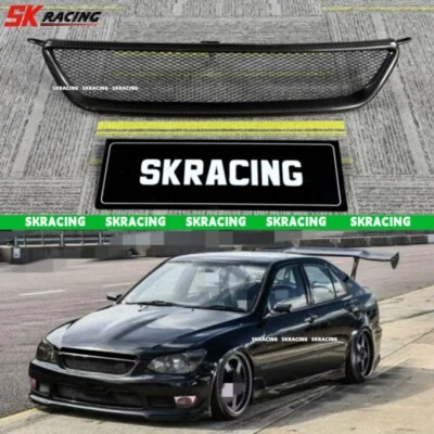 For 2001-2005 Lexus IS300 Real Carbon Fiber Hood Mesh Front Bumper Grill Grille - Image 1 of 4