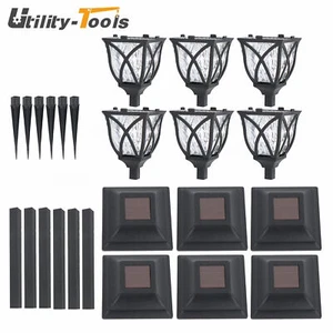 6 Pack Solar Pathway Outdoor Powered Landscape Lights For Lawn Yard Walkway - Picture 1 of 12