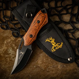 Elk Ridge Fixed Knife 6" Overall Wood Stainless Hunting Outdoor 562wd - Picture 1 of 1
