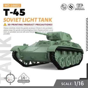 SSMODEL SS16602 1/16 Kit Modelo Militar Tanque Ligero Soviético T-45 IMPRESIÓN 3D - Imagen 1 de 5