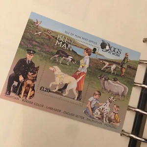 IOM / Isle of Man Mint Stamps 1996 Working Dogs Minisheet MNH WCP - Picture 1 of 2