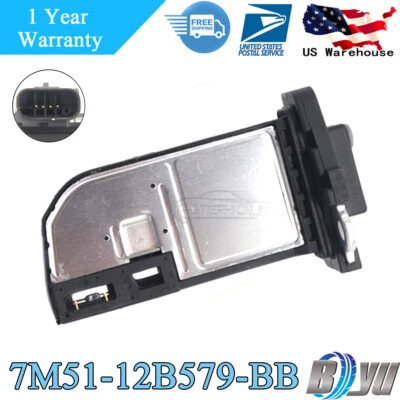 Sensor de flujo de masa de aire MAF para FORD C-MAX ESCAPE F-650 F-750 FOCUS 7M51-12B579-BB Foto 1 de 4
