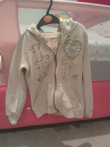 VETEMENTS Tu Abbigliamento Bambina Crema e Rosa Felpa con Paillettes Età 6 Anni