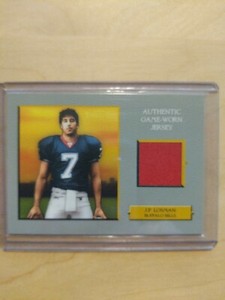 2005 Topps Turkey Red Relics Gray Bills Football Card #TRRJL J.P. Losman RED 