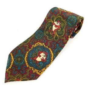 Vintage Looney Tunes Mania Tasmanian Devil Neck Tie  - Picture 1 of 8