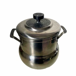 Vintage Oneida Custom 18/8 Stainless Ice Bucket Insulated Embossed Flowers Japan - Picture 1 of 12