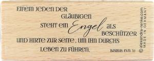Alexandra Renke Motivstempel aus Holz "Engel als Beschützer" - #U4