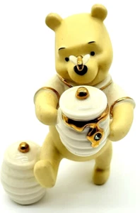 Figura Lenox Disney Winnie The Pooh con ollas de miel porcelana detalles dorados Col - Imagen 1 de 6