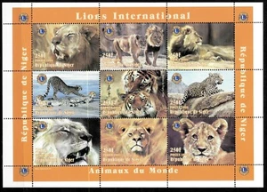 Niger 1998 ☀ W.W.F. - Fauna BIg cats Lions ☀ MNH MSS - Picture 1 of 1