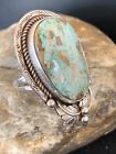 USA Mens Navajo Sterling Silver Blue Green Royston Turquoise Ring Size 9 00672
