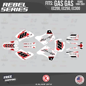 Graphics Kit for GasGas EC200 EC250 EC300 (1996-2001) Rebel - RED-SHIFT - Picture 1 of 6