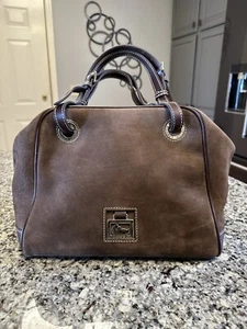 Dooney And Bourke Brown Suede Hand Bag - Picture 1 of 6