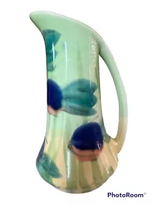 Vintage Island Pottery Bermuda Green, Blue & Yellow Pitcher, 7 Inch’s Tall, Excl - Picture 1 of 3