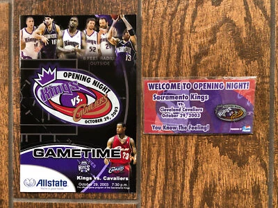 03 Cleveland Cavaliers Lebron James Debut Primera Temporada Regular Juego Programa y Pin Foto 1 de 4