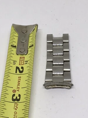 Piezas de eslabones de acero inoxidable fósil plata un pasador banda parcial 20 mm V916 Foto 1 de 4