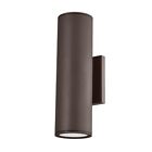 2 Light Outdoor Wall Sconce-14.5 Inches Tall and 4.5 Inches Wide-Textured Bronze