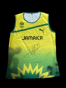 Chaleco de sprint Jamaica firmado a mano Usain Bolt 2 - Imagen 1 de 1