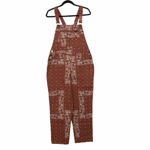 RVCA Succession Overall Women’s Size 27 Color Cin Floral High Rise Square Neck - Picture 1 of 17