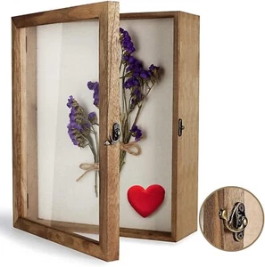 Shadow Box Display Case 11 x 14 Shadowbox Frame with Linen Back Memo... - Picture 1 of 6