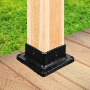 Post Bracket Base Flange,Internal 3-1/2"x3-1/2"Heavy Duty Deck Fence Post Anchor - Picture 1 of 8