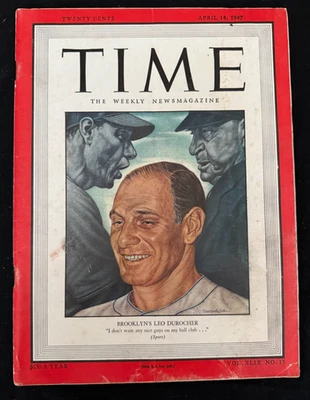 Time Magazine, April 14, 1947, Leo Durocher - Image 1 of 2