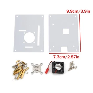 Arcylic Case Shell & Cooling Fan & Screws Set For Raspberry Pi 3/2 Model B/B+ A - Afbeelding 1 van 5