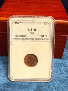 👀 1927 Lincoln Wheat Cent 1C NNC (Off Brand)  RB Vibrant Luster 👀 - Picture 1 of 3