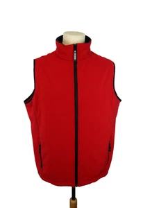 Clique Gilet Mens Large Red Softshell Vest Y2K Outdoors Techwear Gorpcore - Picture 1 of 11