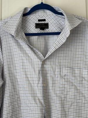 Camisa de vestir Jos A Banks RESERVE 18 33 para hombre Egipto algodón sin arrugas azul tostado Foto 1 de 4