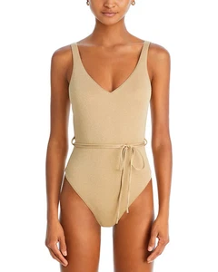 Aqua Swim X7234 Badeanzug mit tiefem Ausschnitt und Gürtel, Gold, M - Bild 1 von 6