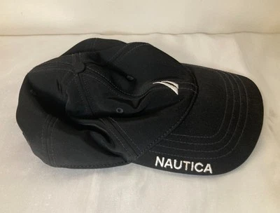 Nautica Men's Adjustable Logo Hat Cap - Black & White - Very Good Condition - Image 1 of 4