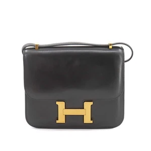 HERMES Constance 3 Mini 18 Shoulder Bag Box calf Black Purse 90253166 - Picture 1 of 11
