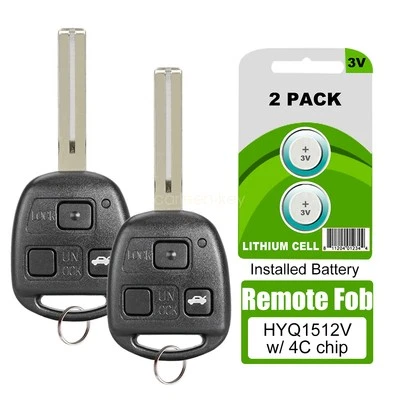 2 llaves de control remoto sin llave para coche Lexus ES330 GS300 GS400 2002 2003 HYQ1512V Foto 1 de 4